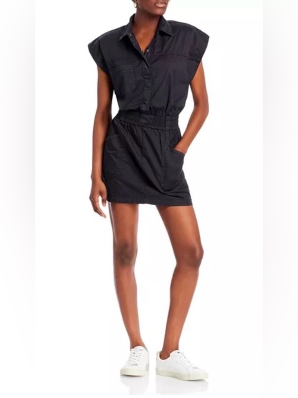 pistola Black Mini Shirt Dress
